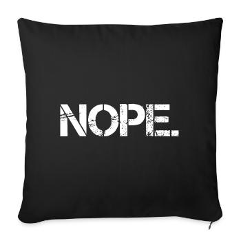 Nope - Sofa pillow with filling 45cm x 45cm - black - Front
