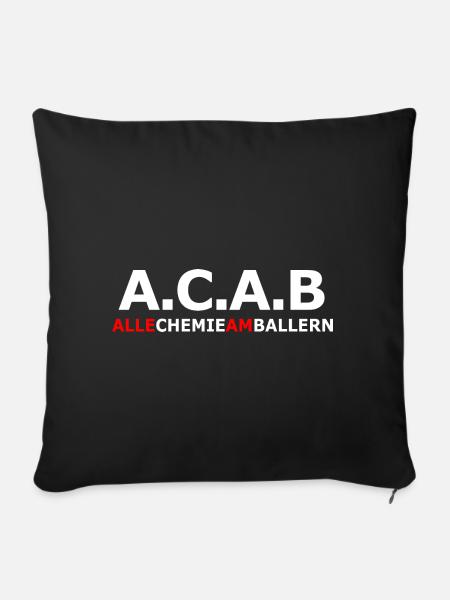 Alle Chemie Am Bxllxrn - Sofakissen mit Füllung 45 x 45 cm - Schwarz