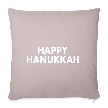 HAPPY HANUKKAH - Coussin et housse de 45 x 45 cm - taupe clair - Devant