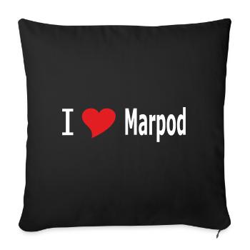 I love Marpod - Sofakissen mit Füllung 45 x 45 cm - Schwarz - Vorne