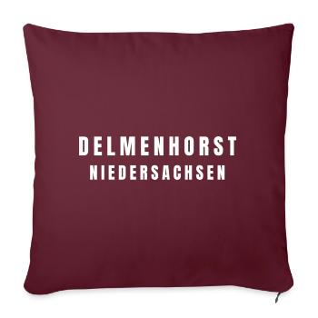 Delmenhorst, Lower Saxony - Sofa pillow with filling 45cm x 45cm - burgundy - Front
