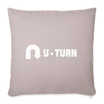 U-TURN - Sofakissen mit Füllung 45 x 45 cm - helles Taupe - Vorne