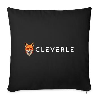 Clerer Fuchs Geometrie Cleverle Design - Sofakissen mit Füllung 45 x 45 cm - Schwarz - Vorne