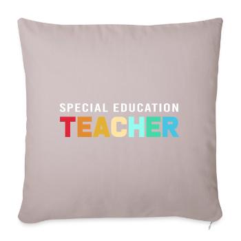 Pédagogue en éducation spécialisée - Coussin et housse de 45 x 45 cm - taupe clair - Devant