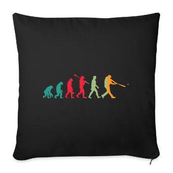 Évolution du basket-ball - Coussin et housse de 45 x 45 cm - noir - Devant