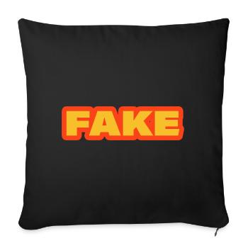 Fake - Sofa pillow with filling 45cm x 45cm - black - Front