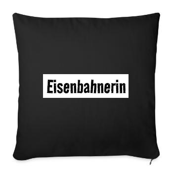 Railroad Worker Fans Train Lover Rails - Sofa pillow with filling 45cm x 45cm - black - Front