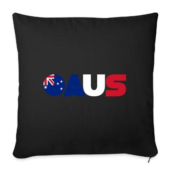 Australia - Sofa pillow with filling 45cm x 45cm - black - Front