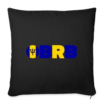Barbados - Sofa pillow with filling 45cm x 45cm - black - Front
