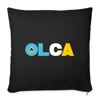 Saint Lucia - Sofa pillow with filling 45cm x 45cm - black - Front