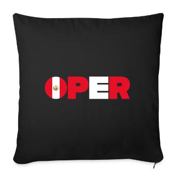 Peru - Sofa pillow with filling 45cm x 45cm - black - Front