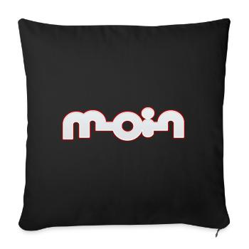 Hello - Sofa pillow with filling 45cm x 45cm - black - Front