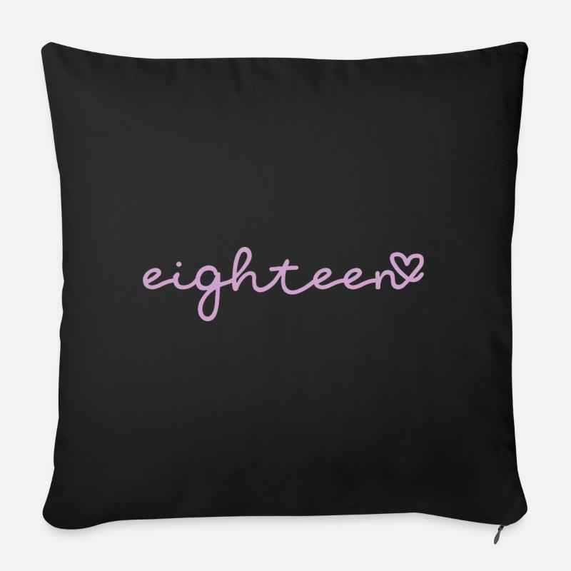 dix-huit violets - Coussin et housse de 45 x 45 cm - noir