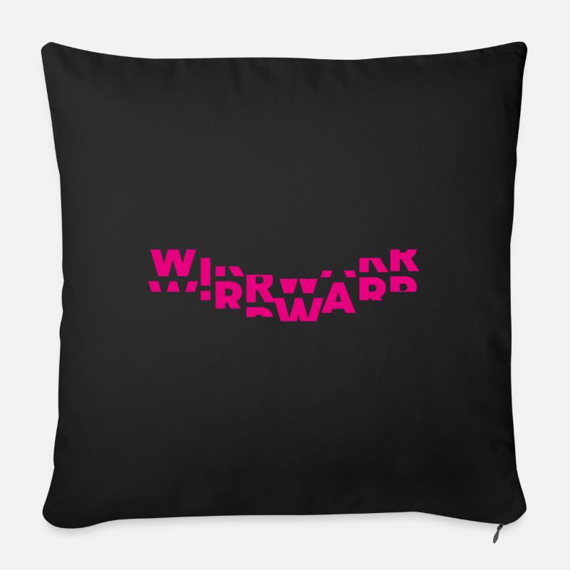 wirrwarr - Sofakissen mit Füllung 45 x 45 cm - Schwarz