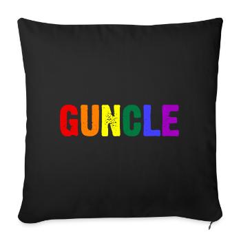 Guncle - Sofa pillow with filling 45cm x 45cm - black - Front