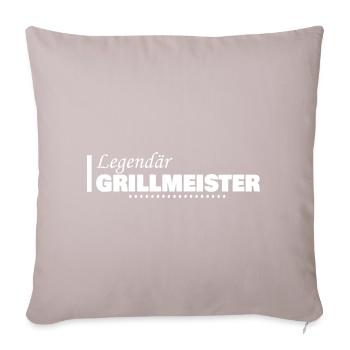 Profession : Maître du gril - Coussin et housse de 45 x 45 cm - taupe clair - Devant
