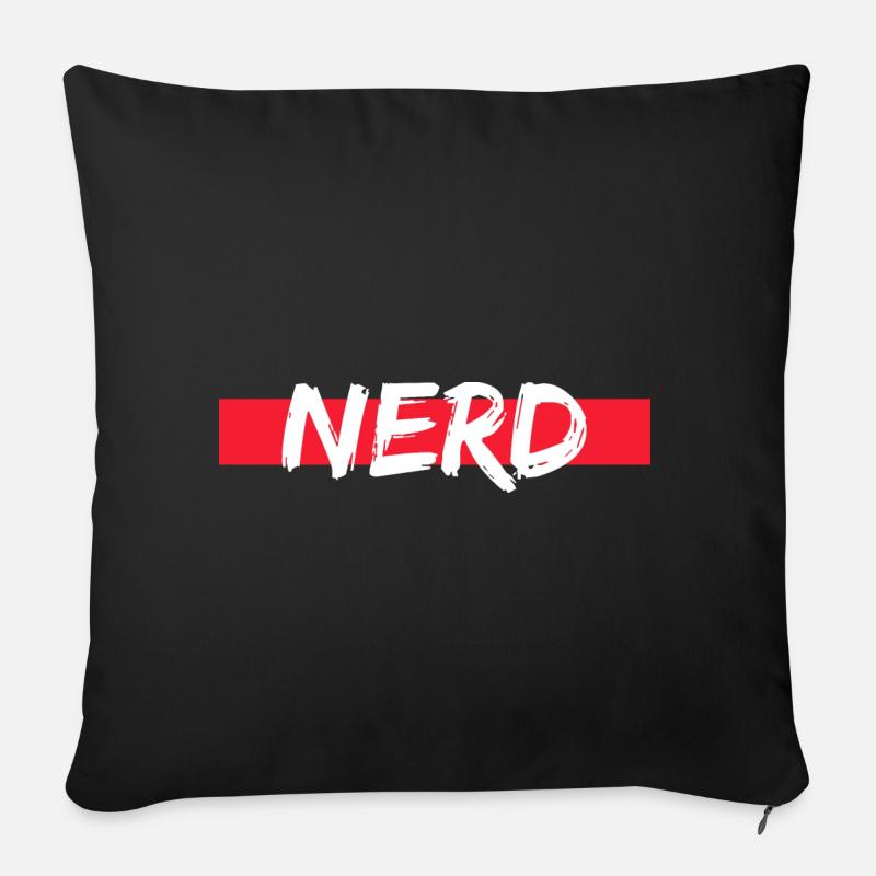 Nerd Bekenntnis ein ein stolzer Nerd zu sein Geek - Sofakissen mit Füllung 45 x 45 cm - Schwarz