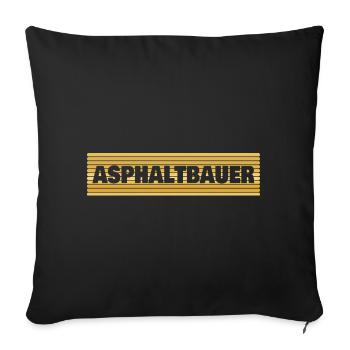 Asphalt Builder - Sofa pillow with filling 45cm x 45cm - black - Front