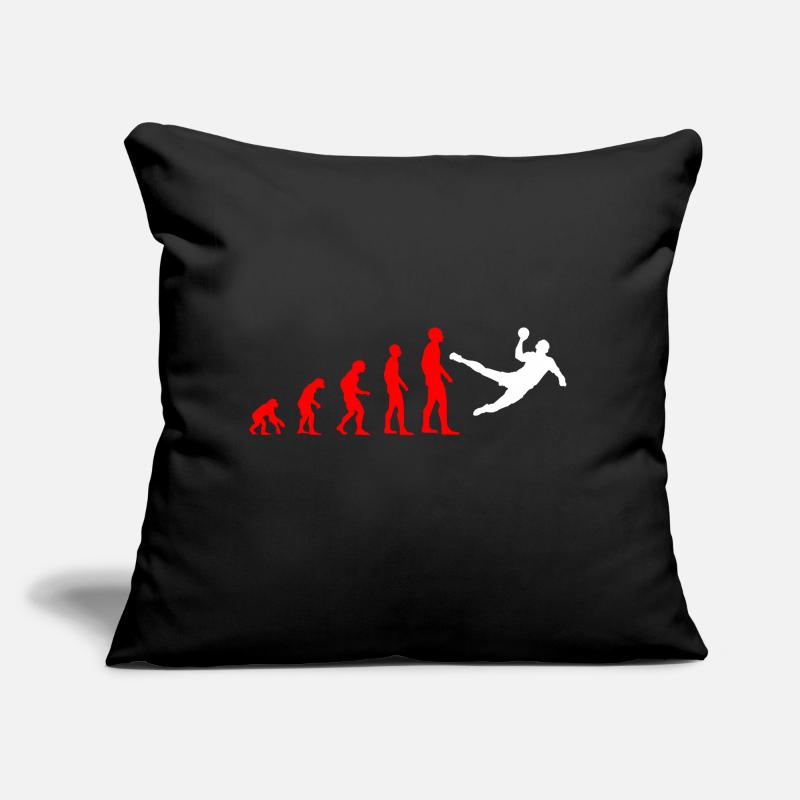 Evolution Handball Shirt Idee Geschenk Rot Weiß Sofakissen mit Füllung 45 x 45 cm