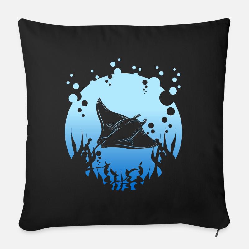Manta Rochen - Sofakissen mit Füllung 45 x 45 cm - Schwarz