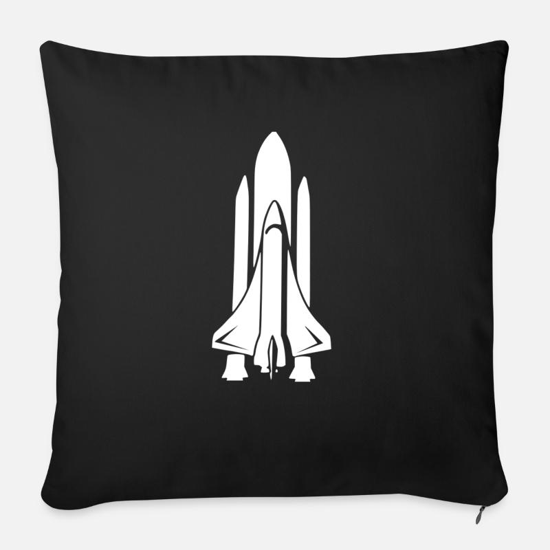 Rakete - Sofakissen mit Füllung 45 x 45 cm - Schwarz
