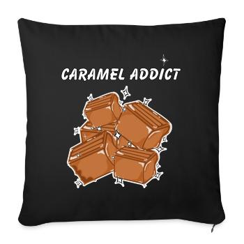 Caramel - Coussin et housse de 45 x 45 cm - noir - Devant