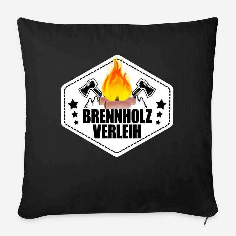 Brennholz Verleih - Sofakissen mit Füllung 45 x 45 cm - Schwarz