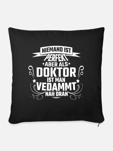 Doktor - Sofakissen mit Füllung 45 x 45 cm - Schwarz