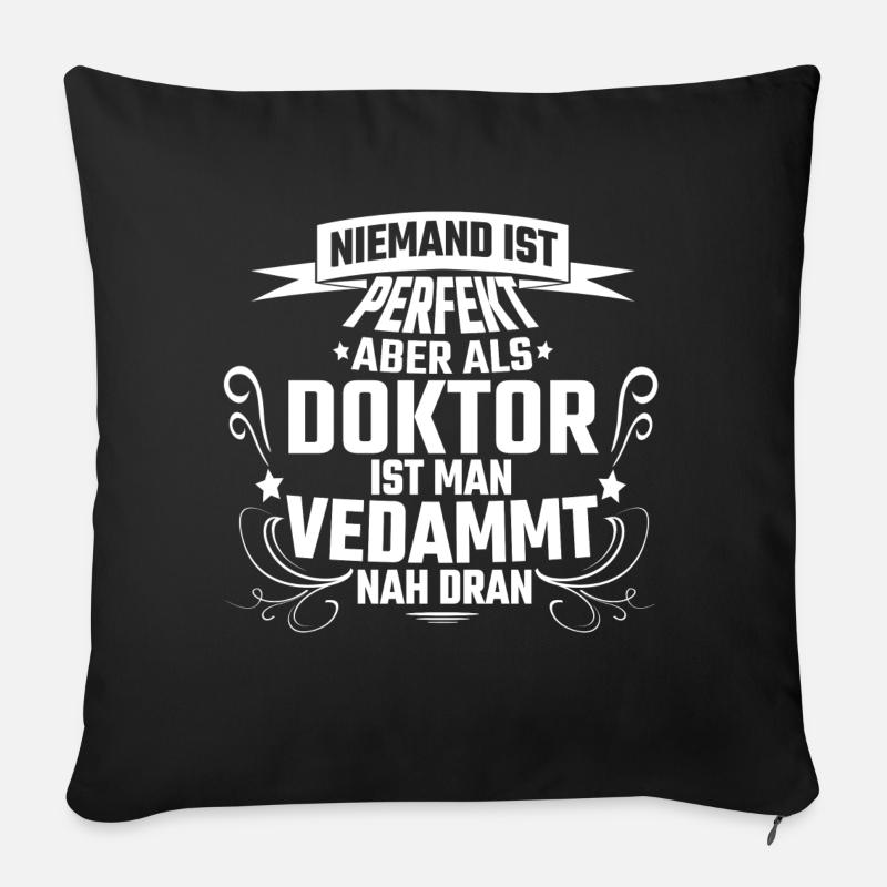 Doktor - Sofakissen mit Füllung 45 x 45 cm - Schwarz
