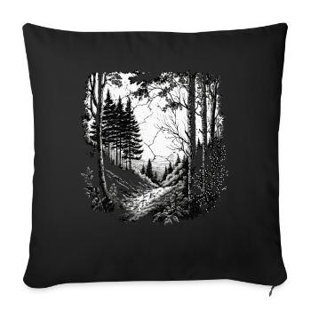 Dunkler Wald, Dunkle Wälder, Naturliebhaber - Sofakissen mit Füllung 45 x 45 cm - Schwarz - Vorne