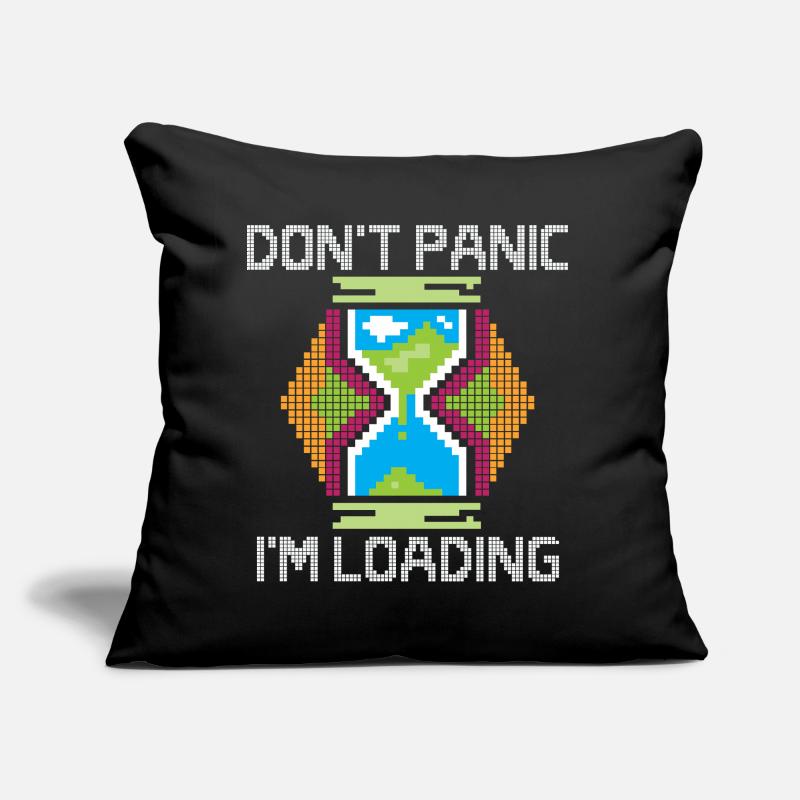 dont panic i´m loading - retro gamer Sofakissen mit Füllung 45 x 45 cm