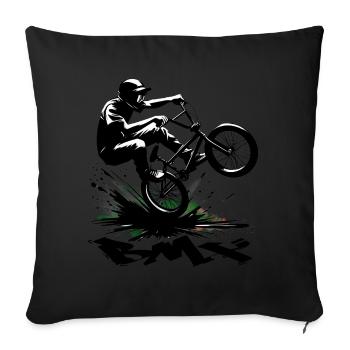 Vélo BMX - Coussin et housse de 45 x 45 cm - noir - Devant