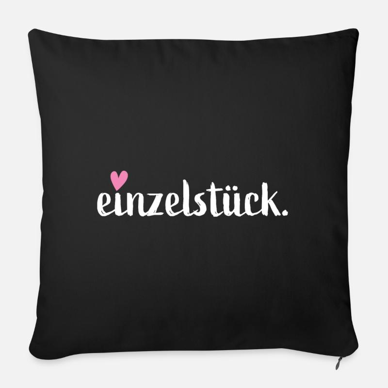Einzelstück ❤️ Valentinstag - Sofakissen mit Füllung 45 x 45 cm - Schwarz