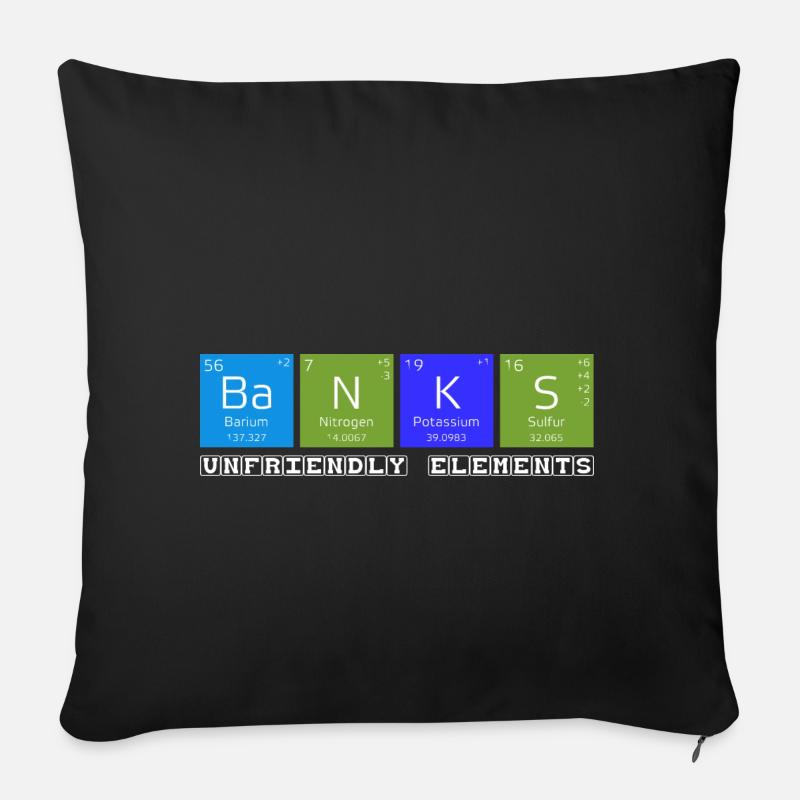 UNFRIENDLY ELEMENTS - Sofakissen mit Füllung 45 x 45 cm - Schwarz