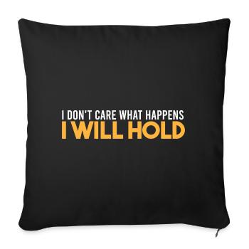 I will hold - Sofa pillow with filling 45cm x 45cm - black - Front