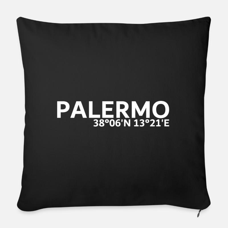 Palermo coordinate - Cuscino da divano 45 x 45 cm con riempimento - nero