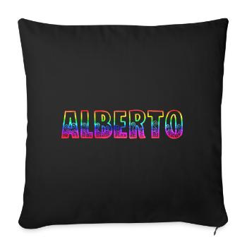 Alberto RS Arc-en-ciel - Coussin et housse de 45 x 45 cm - noir - Devant