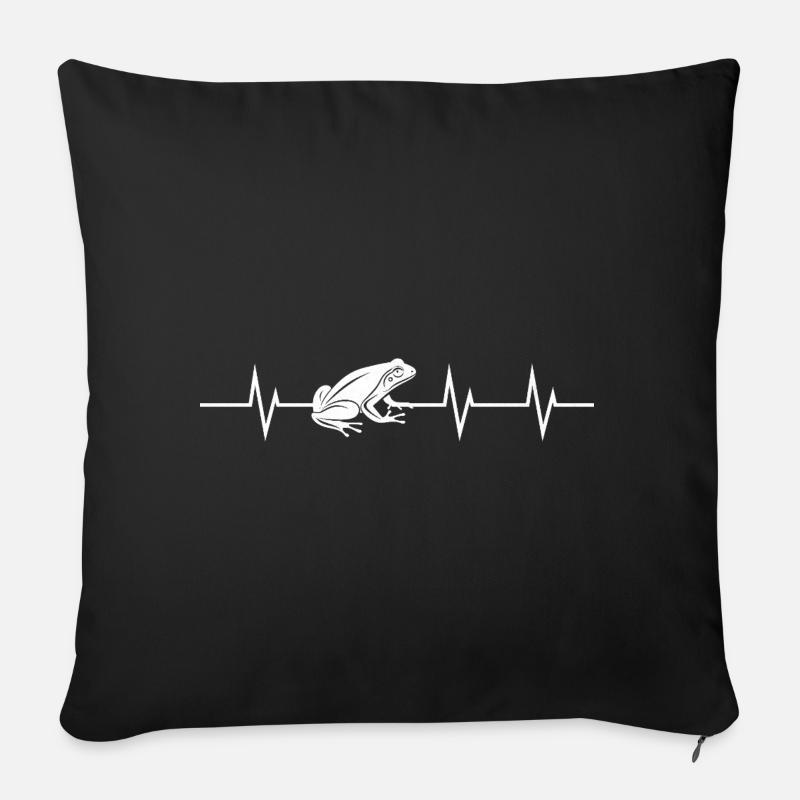 Heartbeat of a Frog - Sofapude med fyld 45 x 45 cm - sort
