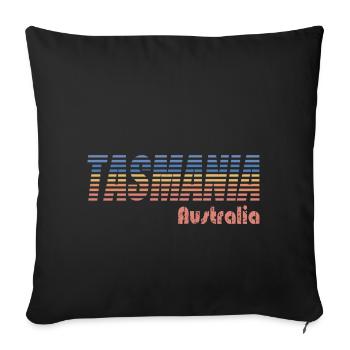 TASMANIA - AUSTRALIA - Sofa pillow with filling 45cm x 45cm - black - Front