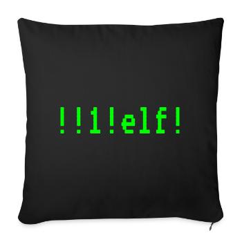 Motiv "!!1!elf!" - "eins elf" - Sofakissen mit Füllung 45 x 45 cm - Schwarz - Vorne