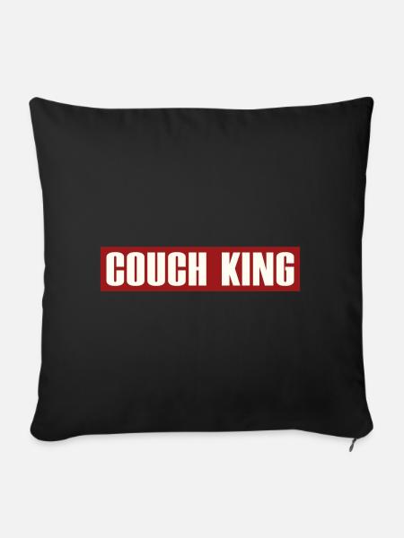 COUCH KING - Sofakissen mit Füllung 45 x 45 cm - Schwarz