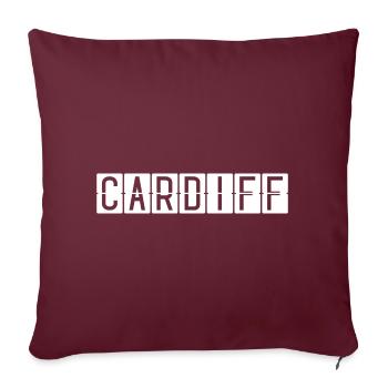 Cardiff Airport Sign - Sofa pillow with filling 45cm x 45cm - burgundy - Front