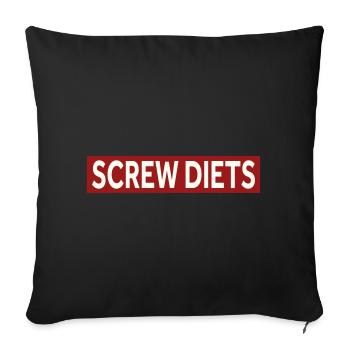 SCREW DIETS - Sofakissen mit Füllung 45 x 45 cm - Schwarz - Vorne