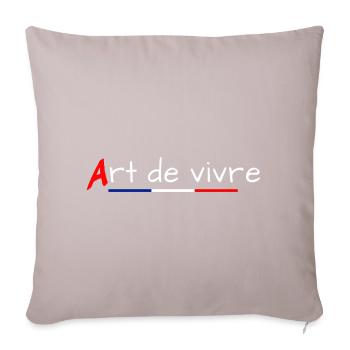 Art de vivre - Coussin et housse de 45 x 45 cm - taupe clair - Devant