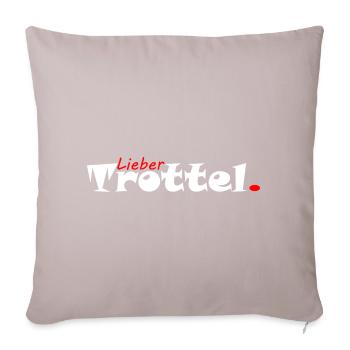 Dear Idiot Clumsy - Sofa pillow with filling 45cm x 45cm - light taupe - Front