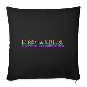 Jose Manuel RS Rainbow - Sofa pillow with filling 45cm x 45cm - black - Front