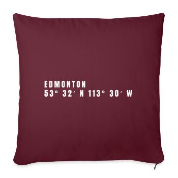 Coordonnées Edmonton, Canada - Coussin et housse de 45 x 45 cm - bordeaux - Devant