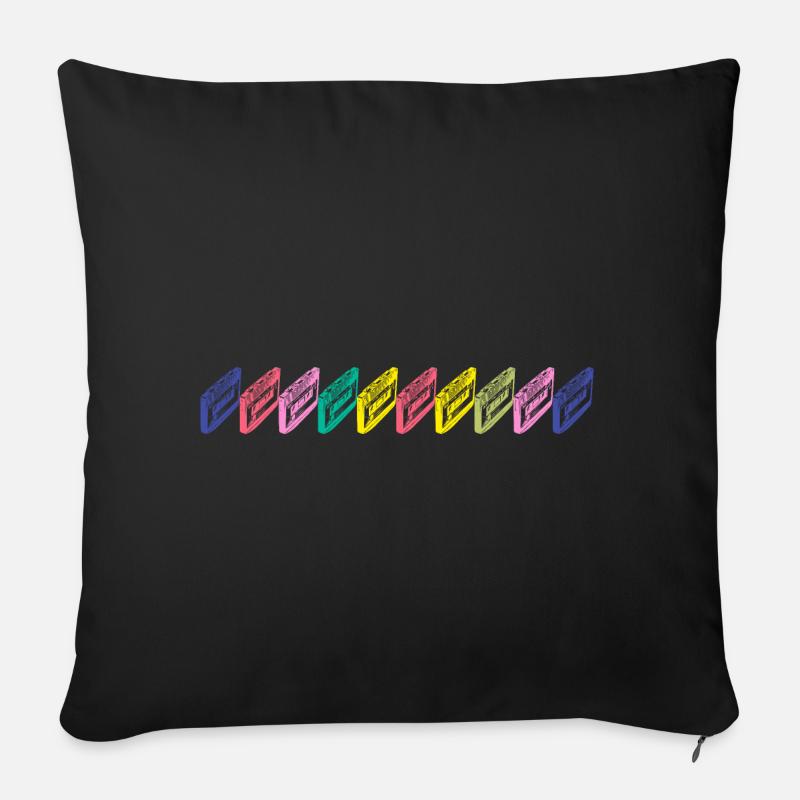 Kassette - Sofakissen mit Füllung 45 x 45 cm - Schwarz