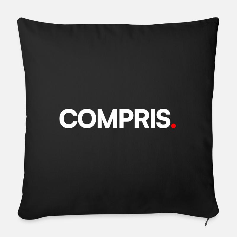 Compris - Coussin et housse de 45 x 45 cm - noir