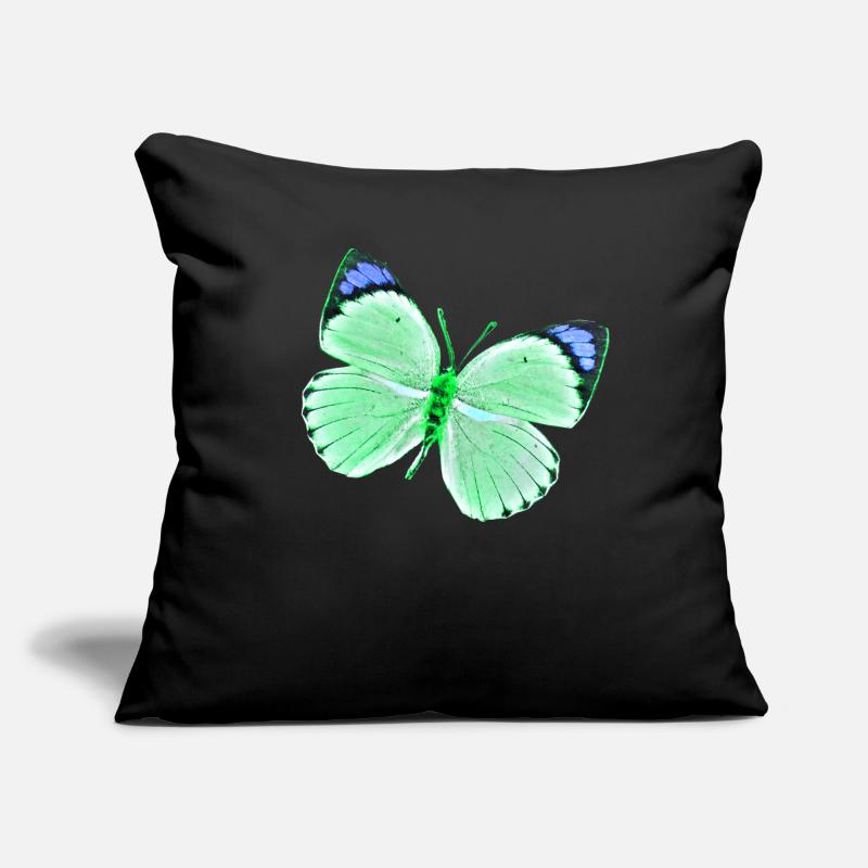 Papillon - nuances de vert vert bleu uni Coussin et housse de 45 x 45 cm
